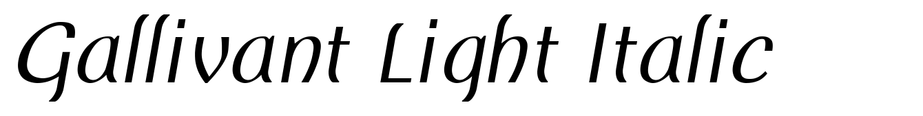 Gallivant Light Italic